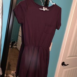 Deep purple scrunched dress